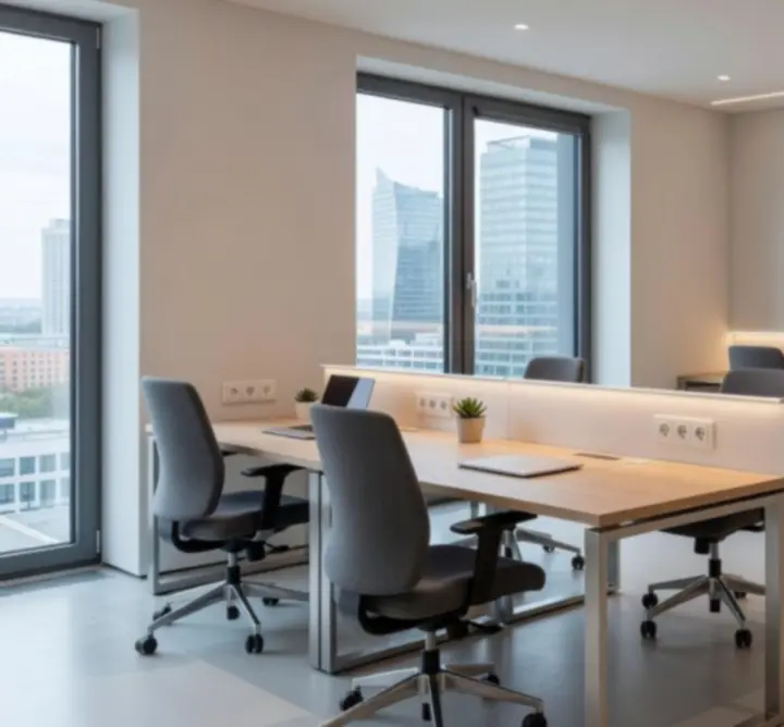 Nowoczesne biuro z bezpieczną i estetycznie poprowadzoną instalacją elektryczną