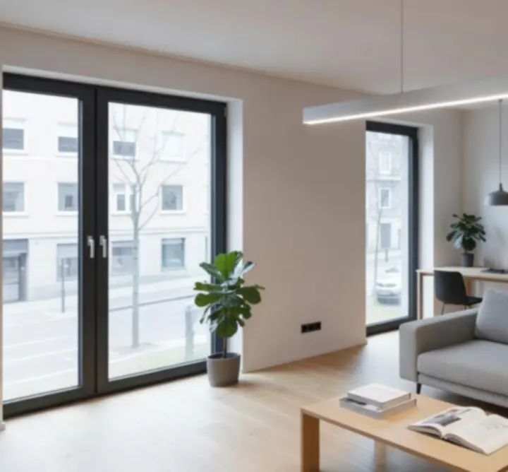 Nowoczesne, energooszczędne oświetlenie wewnętrzne w industrialnym wnętrzu